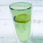 handmade durable glass colored coffee cups and glasses
