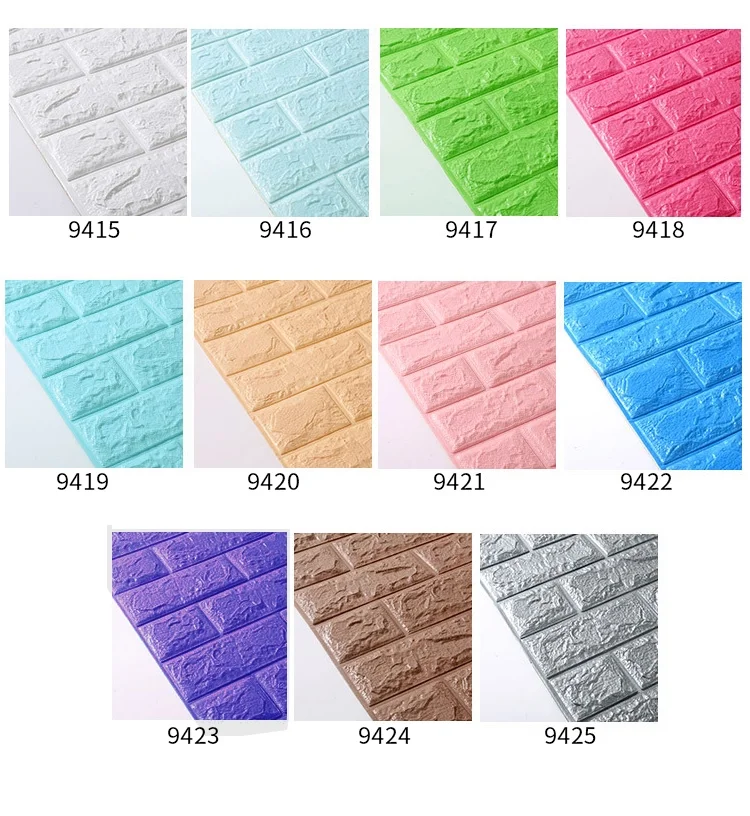 Wall Panel Decoration Peel and Stick 3D Wall Panels for Interior Wall Decor White Brick Wallpaper 3d Foam