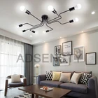 ADSENSTY Art retro deco black spider antique vintage ceiling lights