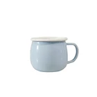 Belly Shape Enamel printed Mug With Pure Color And Without Decal
