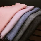 2020 latest fashion plain color 100% cashmere scarf shawl winter