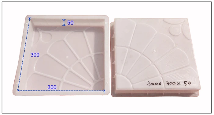 Plastic Concrete Pathway Paving Block Mold 300-300-50 032