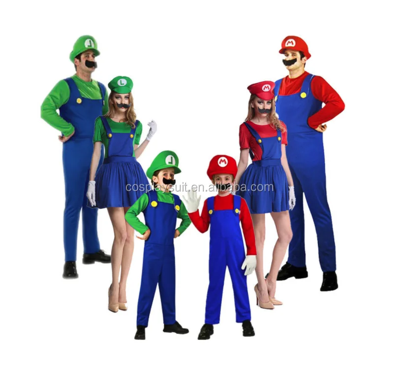 Windranger-Super Mario Bros cosplay rojo Mario y luigi disfraces