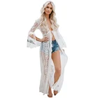 J&H women's lace sexy beach wear sun block cardigan bikini cover up beach dresses