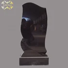 Factory sale simple and elegant black granite tombstone monuments