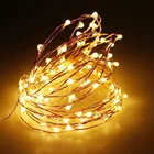 2019 solar led light string copper wire waterproof Christmas decoration garden outdoor