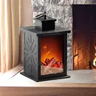 Fireplace Log Fireplace Lamp Home Decor Small LED Flame Effect Log Fire Place Light