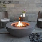 Stocked Outdoor Fire Pit Table Elementi Propane Round Concrete Outdoor Backyard Fire Pit Bowls Table
