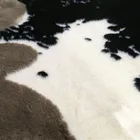 Customize Cowhide Pattern High Grad Leather Look Faux Fur Fabric for Rug
