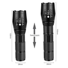 Torch Rechargeable Mini LED Flashlight Waterproof Telescopic Zoom Portable LED Torch Flashlight