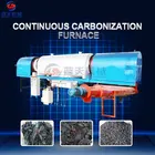 Continuous rotary sawdust biomass carbonization furnace/smokeless jute sticks charcoal powder machine