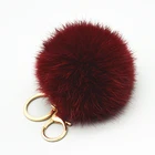 Home Textile Rabbit Fur Rabbit Fur Pendant Promotional Fluffy Real Rabbit Fur Ball Pendant As Keychain Decoration Charm