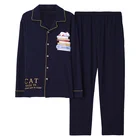 Value for money long sleeve trousers cardigan classic girl pajamas for ladies adult unisex adult sleepwear 2 piece set