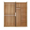 Bing Shi solid english 3 door drawer wooden clothes closet shandong joysource wood wardrobe with high quality