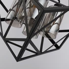 Cheap pendant lamp cage light fixtures new black luminaire fittings modern living room iron metal E27 chandelier