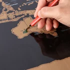 Beautiful deluxe scratch off world map poster hot sell