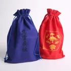 Custom Promotion cotton gift bag with drawstring canvas drawstring gift bag