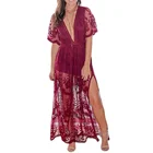 slit lace maxi dress for deep v neck mini dress of Embroidered women clothing sexy bodycon dress in 2019