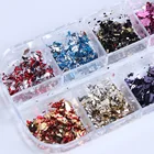 Art Sticker 12colors Mixed Aluminum Nail Sequins Gold Foil Nail Art Sticker Glitter