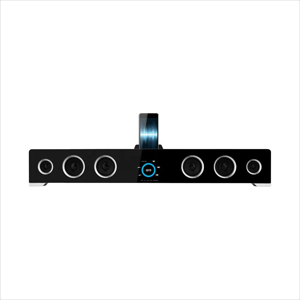 Wireless Multimedia Touch Panal Bluetooth TV Sound Bar Speaker System with Mobile Stand - ANKUX.COM
