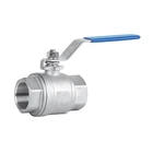 Manual female ss304 2pc thread ball valve
