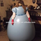 Factory heavy pvc gold ball gown inflatable dress
