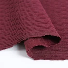 Weft China Mauafacturer Soft Crimson Jacquard 100% Polyester Fabric Textiles