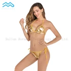 New Design Private Label Gold String Swimsuit Extreme Sexy Beach Young Girl Mini Micro xxx Bikini Set