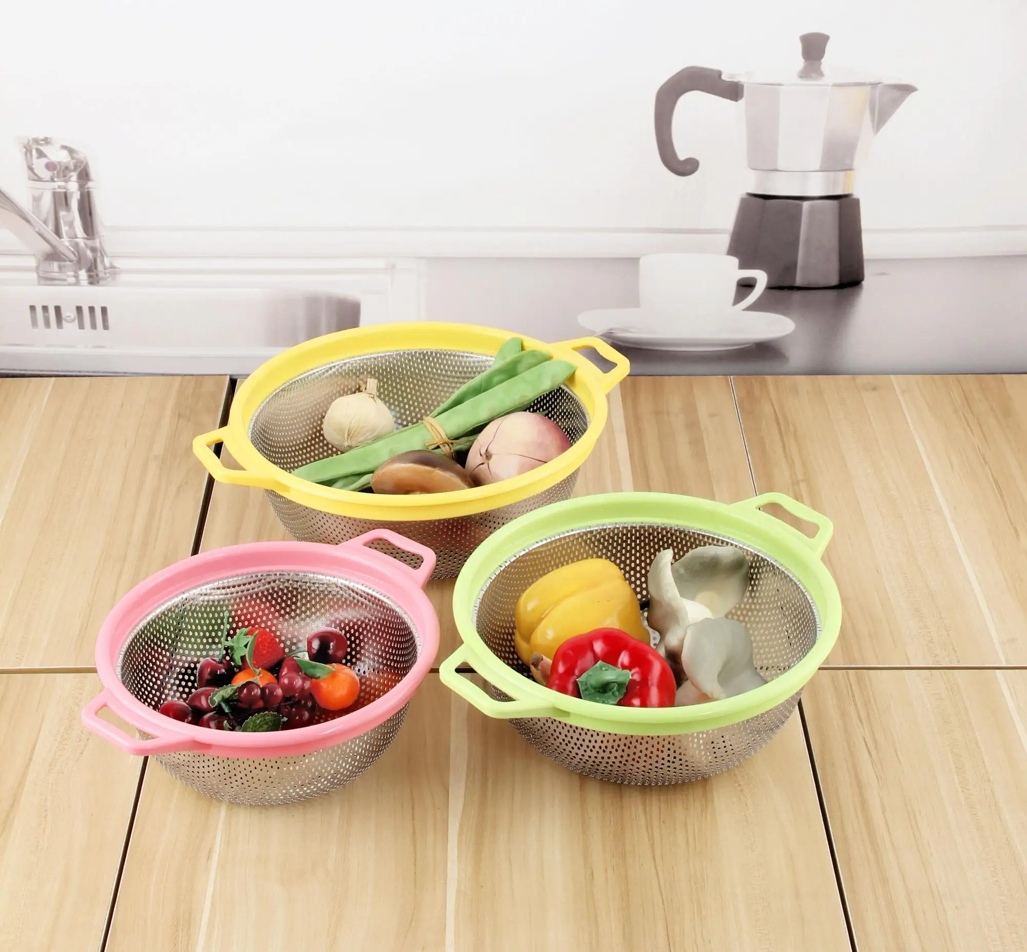 Multi purpose Stainless steel fruit or vegetable basket for kitchen usage