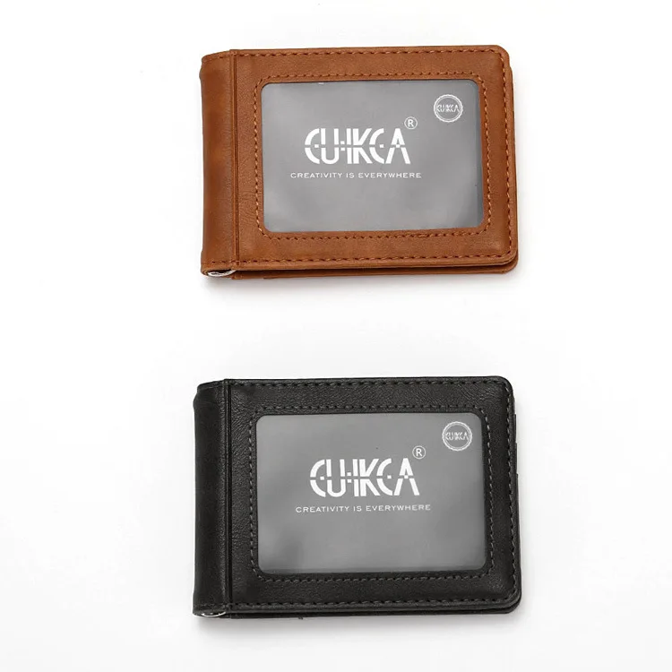 Slim Card Holder Credit Card Bifold Genuine Wallet Leather For Men