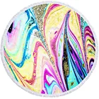 Novelty Summer Quick-Dry Round beach towels adult Microfiber Customized Technics