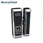 BestryGlobal High Security Commercial Finger Print Biometric Smart Glass Door Lock To Digital Lock Door