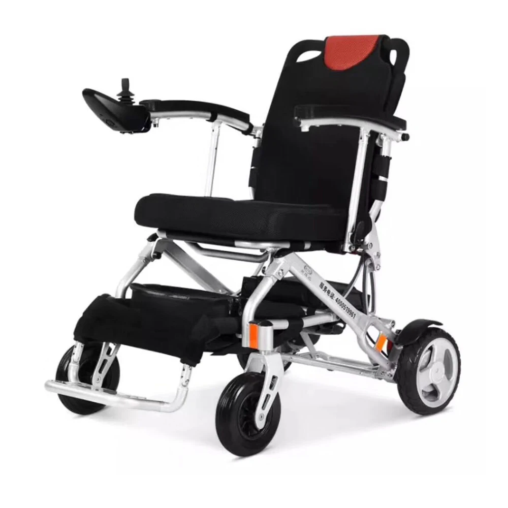 Fácil de dobrar Aço off road poder cadeira de rodas elétrica com bateria de lítio
