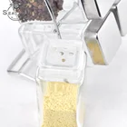airtight square small can spice rack with spice glass jar bottle sets