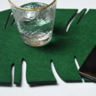 Table Decoration Placemats Simple Design Green Leaves 5mm Felt Placemat Table Mat For Home Decoration