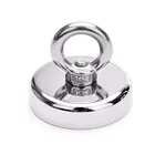 880LBS pull force, D90 pot neodymium magnet with Countersunk Hole and Eyebolt fishing magnets