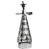 High quality wrought iron stainless steel Christmas tree heat wind rotating candlestick