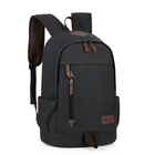 School WOHLBEGE New Black School Bags Vintage Outdoor Travel Laptop Backpack Canvas Unisex