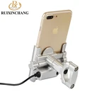 Aluminum Waterproof Mobile Smart Phone USB Charger Bracket Holder for Motorcycle/Battery Car RXC-0E1