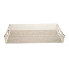 Plastic stackable rectangular tea coffee serving tray
