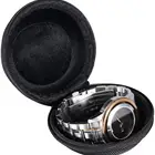 Wholesale waterproof black round EVA storage jewelry box with zipper portable soft felted watch case box holding pouch