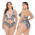 beach swimsuit Fashion Women Sexy Print Floral Bikini Plus Size Swimwear & Beachwear