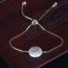 Gold-plated letters irregular jewelry bracelet natural pearl rope bracelet chain