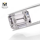 Messi jewelry high quality loose moissanite gems emerald cut 4x2-13.5x10.5mm for ring