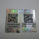 Scratch Off Barcode QR Code Scratch Off Layer Hologram Sticker