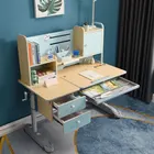 Desk Kids Hot Sell Nordic Wood Adjustable Desk Study Table Blue For Students Baby Kids Study At Home