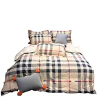fashion strip custom 4 piece bedding sets 100% cotton wholesale China