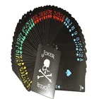 Custom Printed Black Cheap High Quality Thickness Casino Pvc Washable 100% Waterproof New Plastic Playing Cards Poker