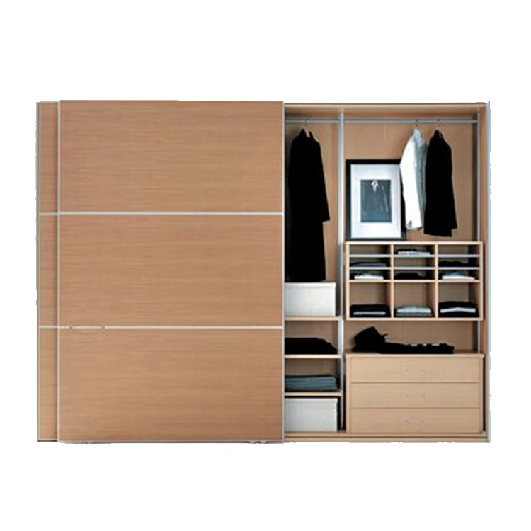 Wooden Wardrobe System Structure Sliding Single Cabinet Price