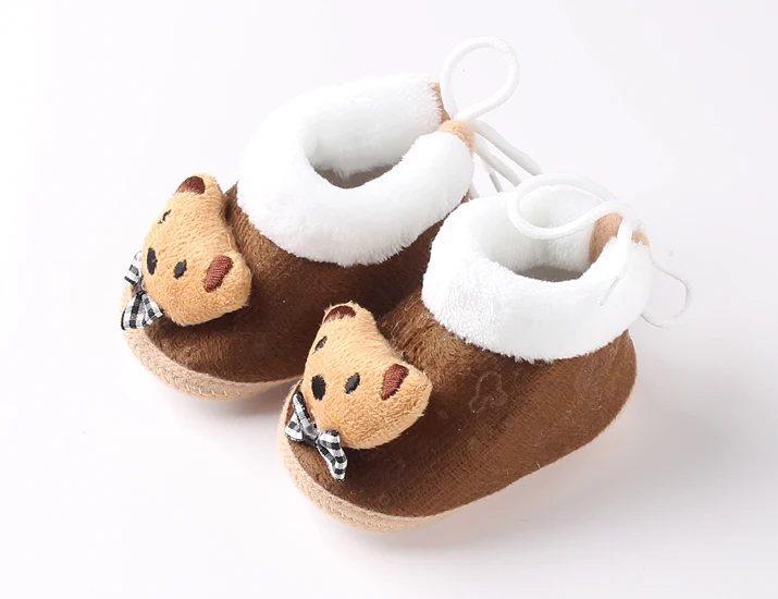 Winter Cute Baby Bear Warm Shoes with Soft Plush Inside Shoes Baby Shoes details